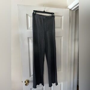 Women's Gray Ribbed cashmere Pants
